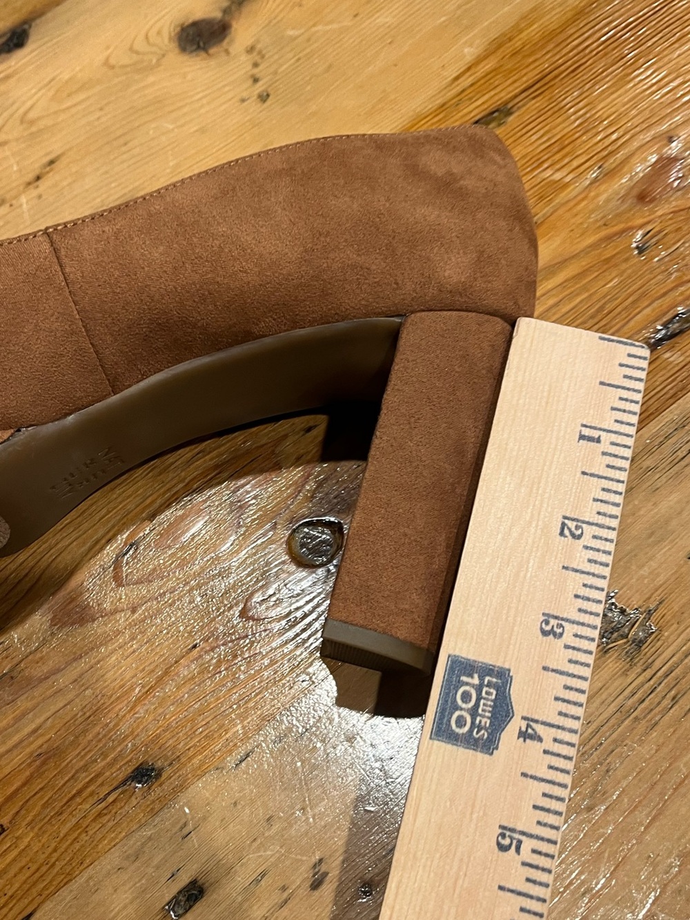 Naturalizer Berlin Platform Pump in Cognac Brown Faux Suede β’ Size 8.5 β’ EUC - Picture 10 of 12